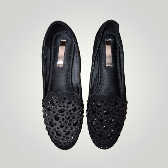 Sfera black round toe flats size 38 7.5 - Picture 1 of 9